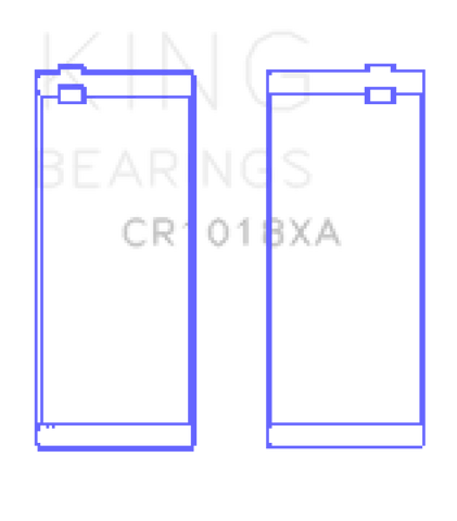 King Engine Bearings Mercedes Benz Om611.960/981/Om646.821/962/966 (Size +0.50mm) Conrod Bearing Set - CR1018XA0.5