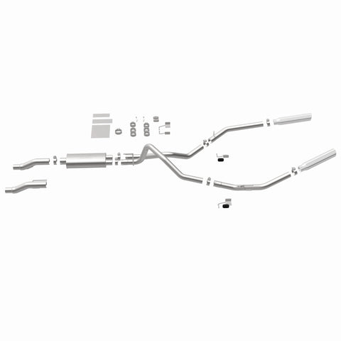 MagnaFlow 11 Ford F-150 3.7L/5.0L/6.2L SS Catback Exhaust Dual Split Rear Exit w/ 3.5in SS Tips - 15460