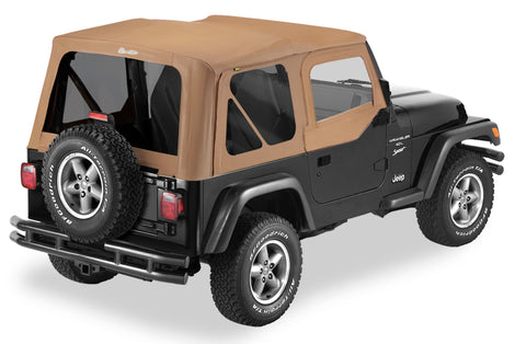 Bestop 97-02 Jeep Wrangler TJ Replace A-Top (Spice Sailcloth Tinted Windows Upper Door Skins ) - 79124-37