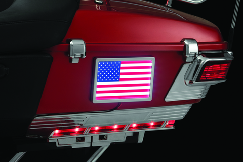 Kuryakyn Freedom Flag LED 4in X 6in Chrome - 2891