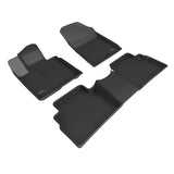 3D MAXpider 23-24 Kia Sportage FWD Gas Kagu Black Floor Mat - Row 1/2 - L1KA07701509