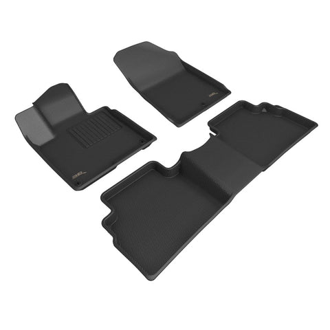 3D MAXpider 23-24 Kia Sportage FWD Gas Kagu Black Floor Mat - Row 1/2 - L1KA07701509