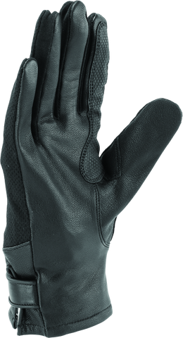 River Road Pecos Leather Mesh Gloves Black Womens - Small - 094511
