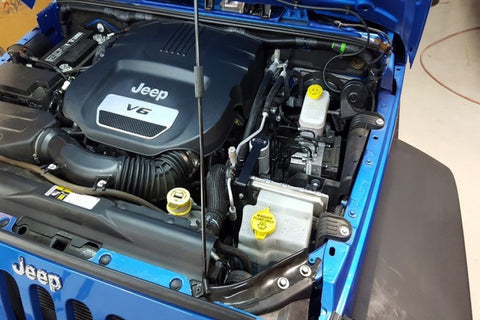 J&L 12-17 Jeep Wrangler JK 3.6L Passenger Side Oil Separator 3.0 - Clear Anodized - 3064D-C
