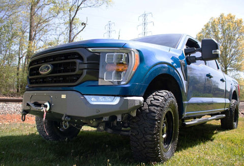 Fishbone Offroad 2021+ F150 Pelican Winch Plate Only (Fits FB22366) - Black Texture - FB22393
