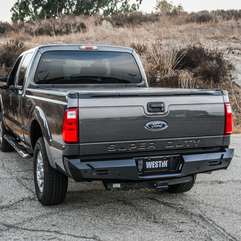 Westin 11-16 Ford F-250/350/450/550 Super Duty Pro-Series Rear Bumper - Textured Black - 58-421205