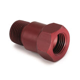 AutoMeter Fitting Adapter 3/8in. NPT Male Aluminum Red For Mech. Temp. Gauge - 2272