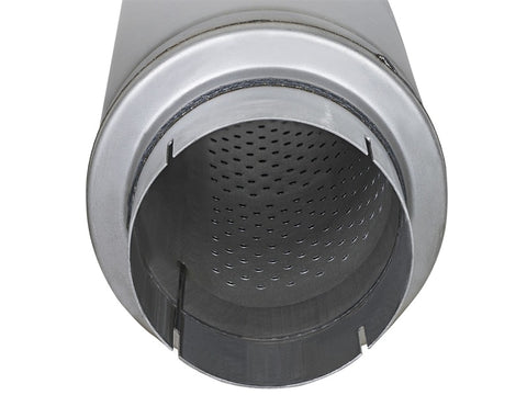 aFe ATLAS Aluminized Steel Muffler 5in Center/Center 24in L x 7in Diameter - Round Body - 49M00023