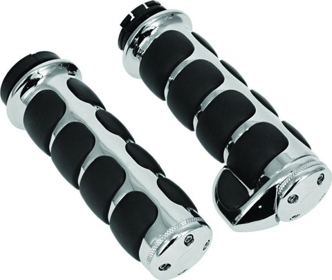 Kuryakyn ISO Grips With Throttle Boss Dual Cable Chrome - 6212