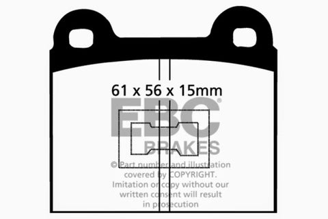 EBC 73-77 Audi Fox 1.5L Ultimax2 Front Brake Pads - UD096