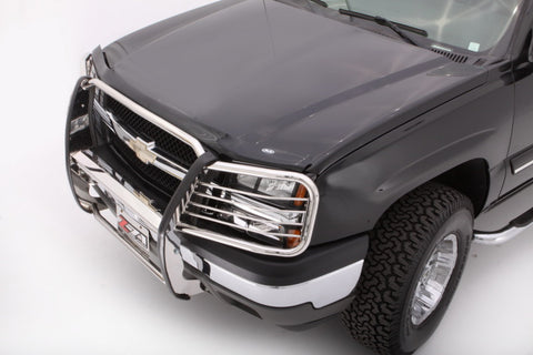 AVS 03-06 Chevy Avalanche (w/o Body Hardware) Bugflector Medium Profile Hood Shield - Smoke - 23252