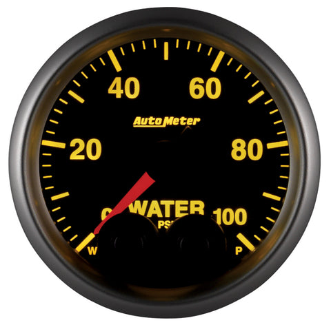 AutoMeter Gauge Water Press 2-1/16in. 100PSI Stepper Motor W/Peak & Warn Elite - 5668