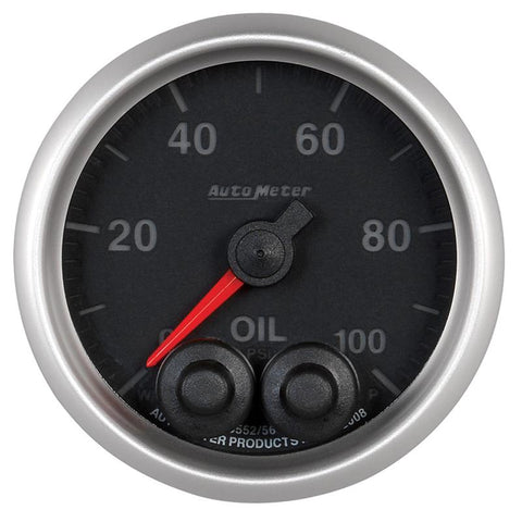 Autometer Elite 52mm Oil Pressure Peak and Warn Gauge w/ Electronic Control - 5652