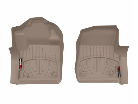 WeatherTech 17+ Ford F-250/F-350/F-450 Front FloorLiner - Tan (Fits 4x4 Floor Shifter) - 4510541