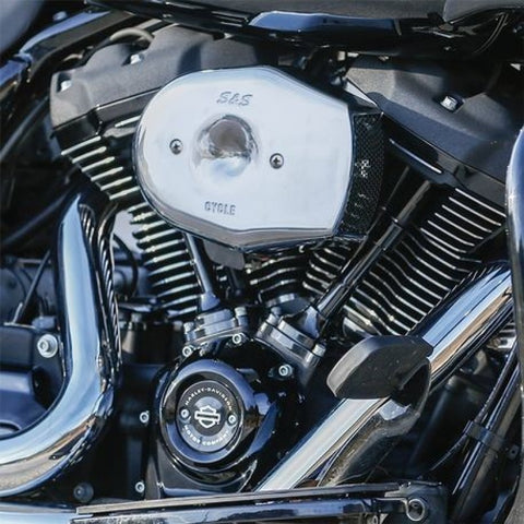 S&S Cycle 17-23 M8 Touring/18-23 BT Stealth Air Cleaner Kit w/ Chrome Tribute Cover - 170-0595A