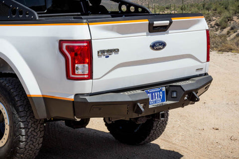 Addictive Desert Designs 15-18 Ford F-150 HoneyBadger Rear Bumper w/ Backup Sensor Cutouts - R157301280103