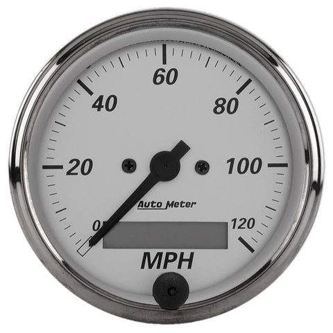 Autometer American Platinum 3-1/8in 0-120mph Electronic In-Dash Programmable Speedometer - 1988