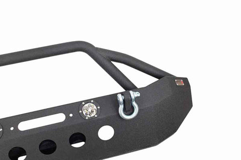 Fishbone Offroad 07-18 Jeep Wrangler Front Winch Bumper W/LEDs Full Width - Blk Textured Powdercoat - FB22003