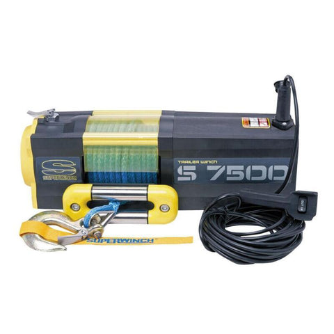 Superwinch 7500 LBS 12V DC 5/16in x 54ft Synthetic Rope S7500 Winch - 1475201