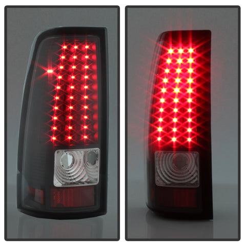 xTune Chevy Silverado 1500/2500/3500 99-02 LED Tail Lights Black ALT-ON-CS99-LED-BK - 5008817
