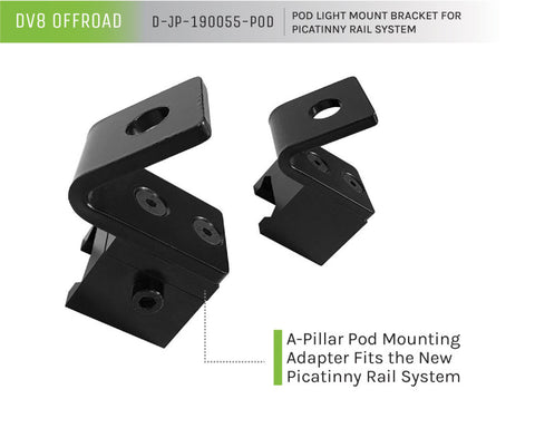 DV8 Offroad Pod Style Light Mount For DV8 Off Road Rail Mount System - D-JP-190055-POD