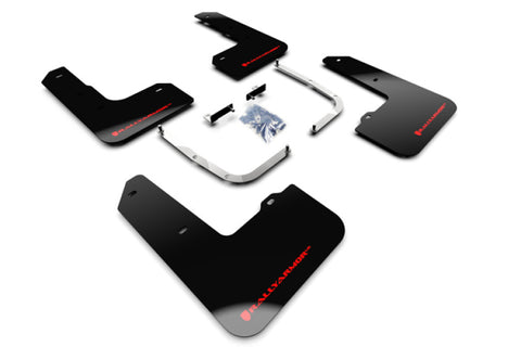 Rally Armor 19-21 Hyundai Elantra GT N Line/i30 Black UR Mud Flap w/Red Logo - MF59-UR-BLK/RD