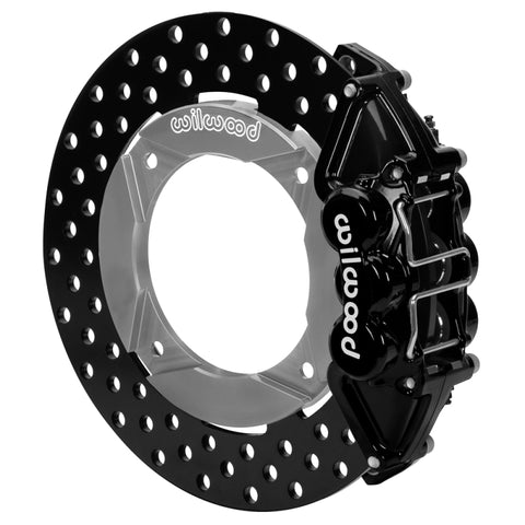 Wilwood 2014+ Polaris RZR XP 1000 Rear Kit 11.25in Drilled - Black - 140-16633-D