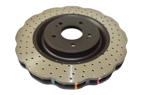 DBA 2008 Mitsubishi Lancer Evolution Front 4000 Series Drilled Wavey Rotor - DBA42224WXD