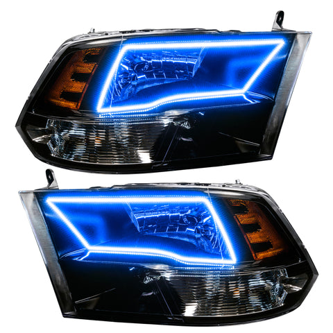 Oracle Lighting 09-18 RAM 1500 Sport Halo Headlights - Blk Housing w/RF Controller - 8906-330
