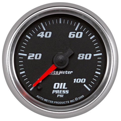 Autometer Pro-Cycle Gauge Oil Pressure 2 1/16in 100psi Digital Stepper Motor Black - 19652