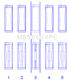 King Engine Bearings Ford 370/ 429/ 460 16V OHV pMaxKote Coated Main Bearing Set - MB5650XPC