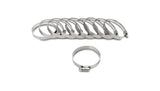 Vibrant S.S. Worm Gear Clamps Pack of 10 - Clamping Range: 1.30in - 2.16in (33mm - 55mm) - 12153