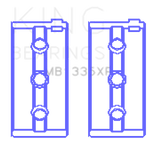 King Engine Bearings Kawasaki ZX-14R (2012-) #2/4 (Size +0.25mm) Main Bearing Set - MB1335XP0.25-4