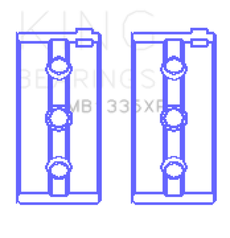 King Engine Bearings Kawasaki ZX-14R (2012-) #2/4 (Size +0.25mm) Main Bearing Set - MB1335XP0.25-4