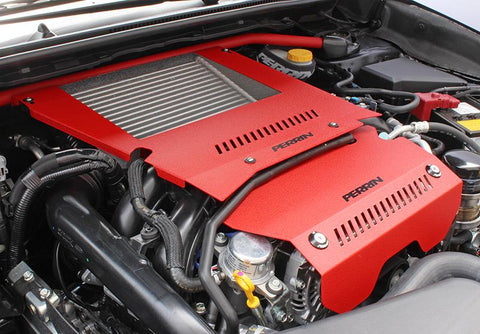PERRIN 15-21 Subaru WRX Engine Cover Kit (Intercooler & Pulley Covers Incl.) - Red - PSP-ENG-165RD