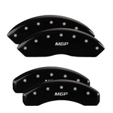 MGP 4 Caliper Covers Engraved Front & Rear MGP Black finish silver ch - 14240SMGPBK