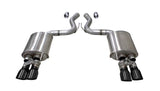 Corsa 2018-2023 Ford Mustang GT Fastback 5.0L 3in Sport Axle-Back Exhaust w/ 4in Black Tips - 21002BLK