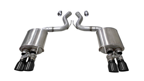 Corsa 2018-2023 Ford Mustang GT Fastback 5.0L 3in Sport Axle-Back Exhaust w/ 4in Black Tips - 21002BLK