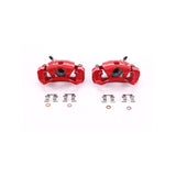 Power Stop 95-98 Subaru Impreza Rear Red Calipers w/Brackets - Pair - S1340