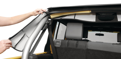 Bestop 07-18 Jeep Wrangler JK 4-Door Sport Bar Cover (Black Diamond) - 80025-35