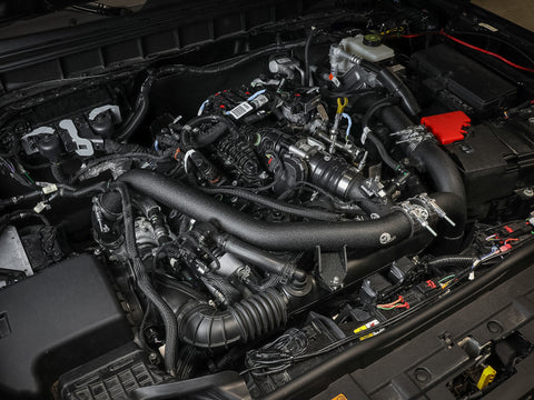 aFe 21-22 Ford Bronco V6-2.7Ltt BladeRunner 2.75in Alum Cold Charge Pipe - Black - 46-20589-B