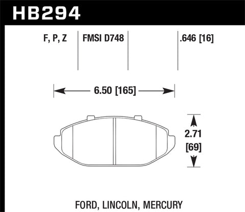 Hawk HPS Street Brake Pads - HB294F.646