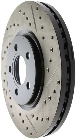 StopTech 03-09 Chrysler PTCruiser Tur / 03-05 Dodge Neon SRT-4 Front Left Slotted & Drilled Rotor - 127.63053L