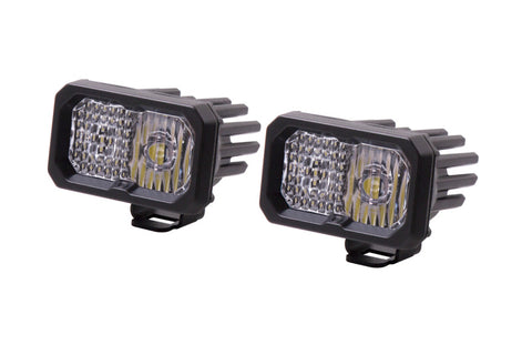 Diode Dynamics Stage Series 2 In LED Pod Pro - White Combo Standard WBL (Pair) - DD6408P
