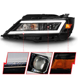 ANZO 14-20 Chevrolet Impala Square Projector LED Bar Headlights w/ Black Housing - 121574