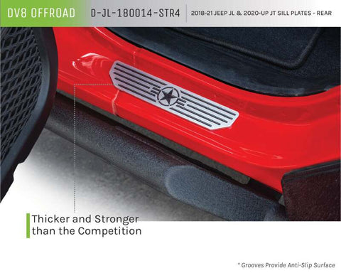 DV8 Offroad 2018-2019 Jeep Gladiator JL Rear Sill Plates - D-JL-180014-SIL4