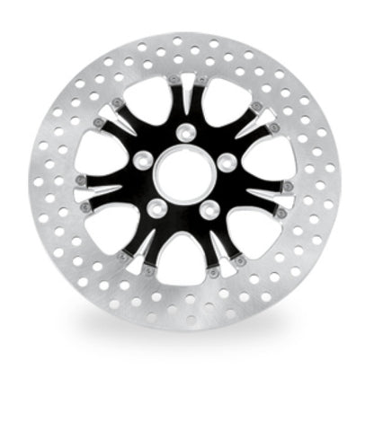 Performance Machine Disc/Carr 11.5in Heathen Front Left - Contrast Cut Platinum - 0133-1522HEAS-BMP