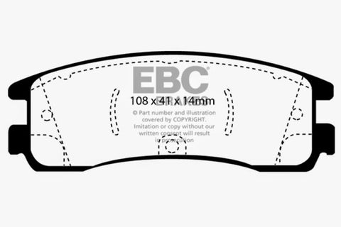 EBC 08-09 Buick Allure (Canada) 5.3 Redstuff Rear Brake Pads - DP31122C