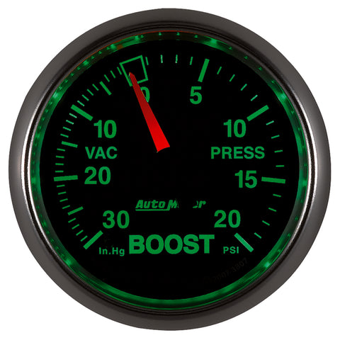 Autometer GS 52mm 30 in Hg/20 psi Mechanical Vacuum/Boost Gauge - 3807