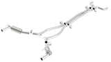 Borla 2010 Camaro 6.2L V8 S Type Catback Exhaust w/o Tips works w/ factory ground affects package ON - 140330
